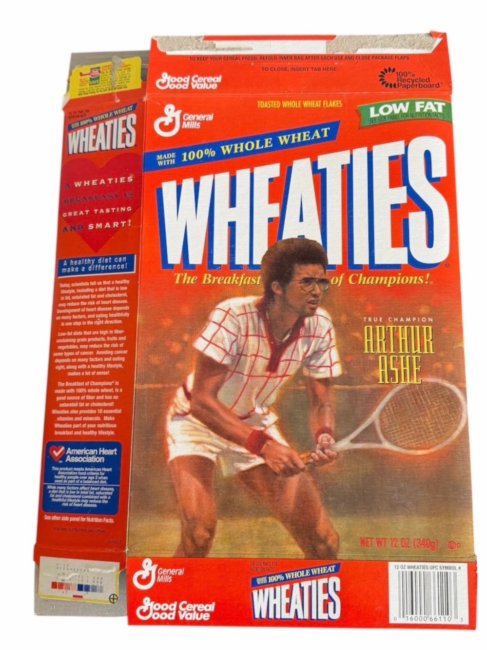 General Mills Wheaties Arthur Ashe Flat Box 1997 75 Years of Champions Series 7